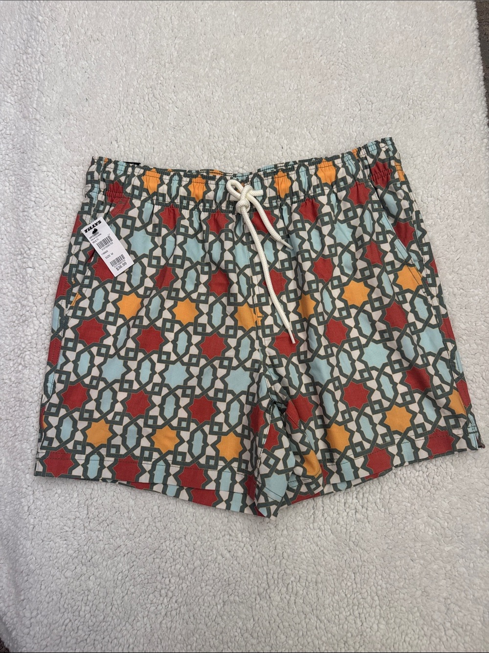 RSQ Mens Tile 5" Swim Shorts